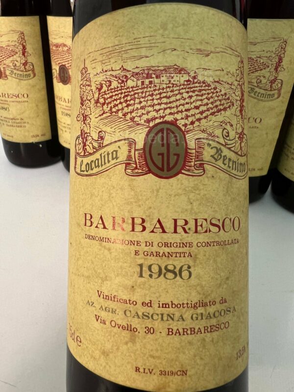 Barbaresco Cascina Giacosa 1986 - Image 3