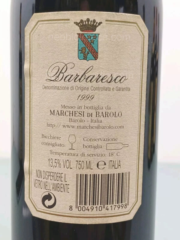 Barbaresco Marchesi di Barolo 1999 - Image 8