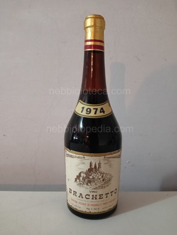 Brachetto Cantina Sociale di Vignale e Paesi Limitrofi 1974