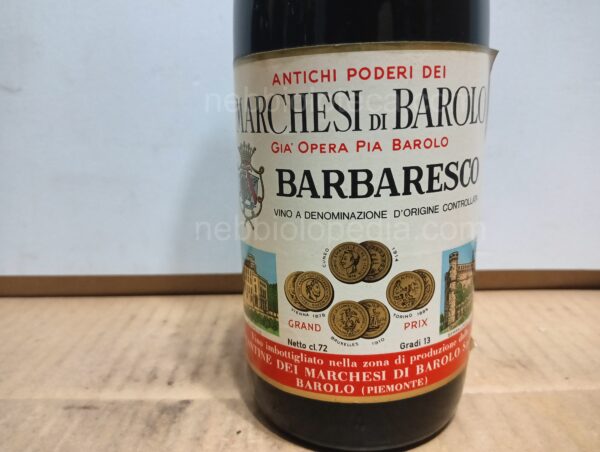 Barbaresco Marchesi di Barolo 1968 - Image 4
