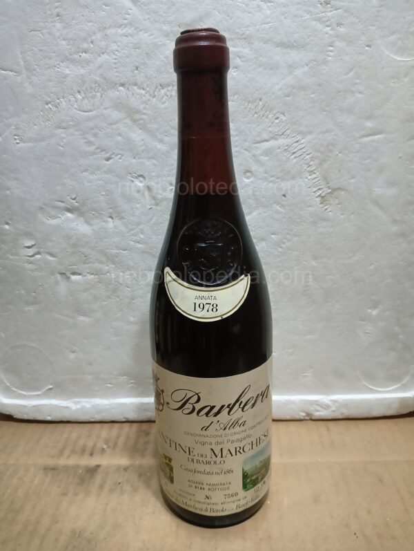 Barbera d'Alba Vigna del Paiagallo Riserva Numerata Marchesi di Barolo 1978 - Image 13