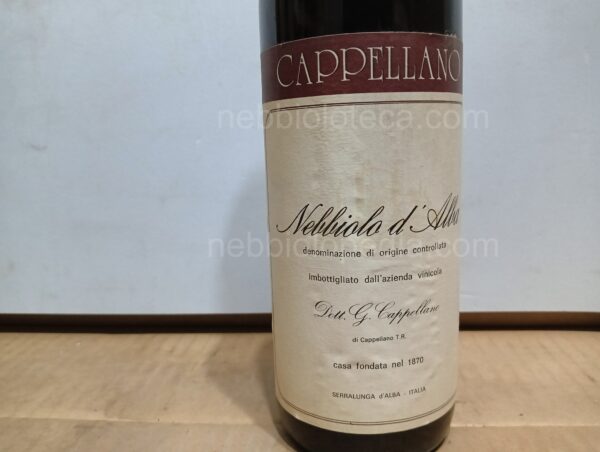 Nebbiolo d'Alba Cappellano 1980 - Image 8