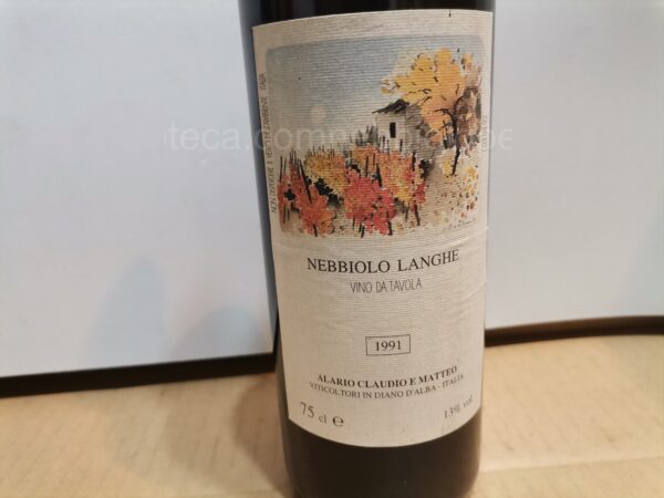 Langhe Nebbiolo Alario Claudio e Matteo 1991 - Image 3